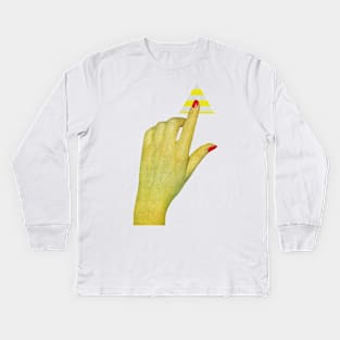 Press the Button Kids Long Sleeve T-Shirt